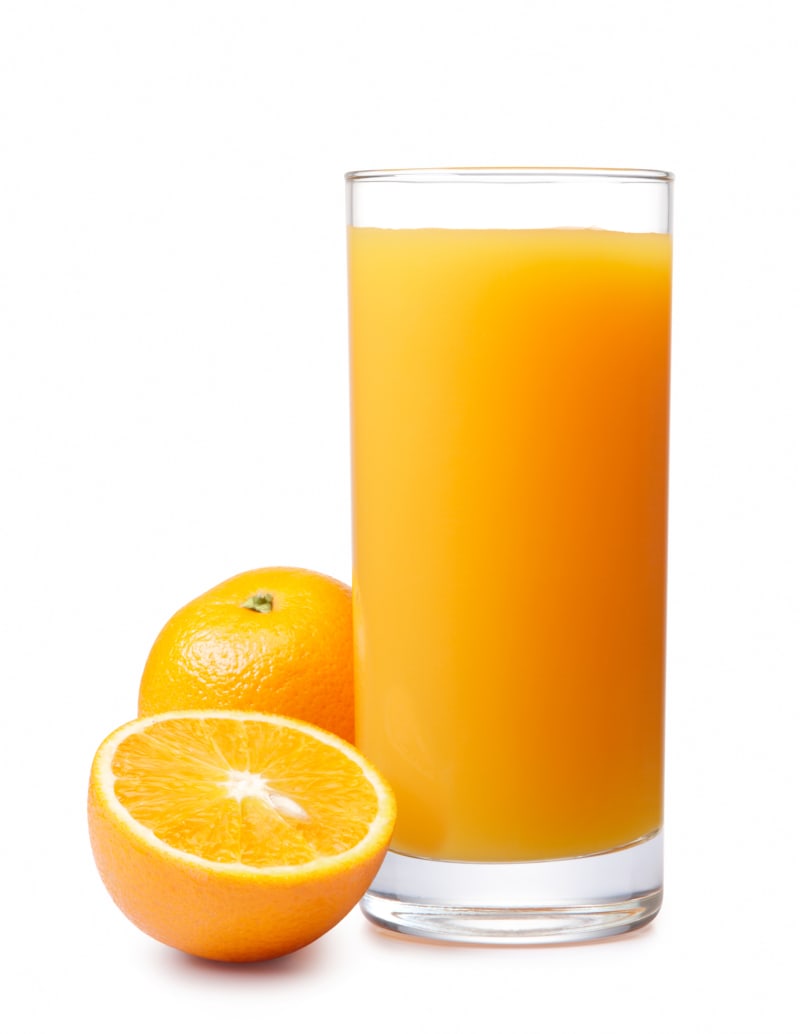 Verre de jus d'orange