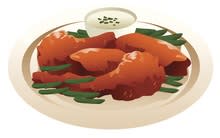 Ein Teller mit einem Mittagsgericht