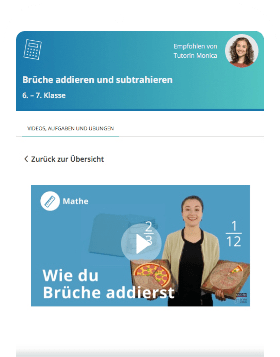 Über 40.000 Lerninhalte: Videos, Übungen und Klassenarbeiten