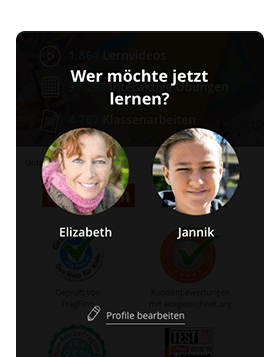 Eltern und Schüler haben unterschiedliche Dashboards